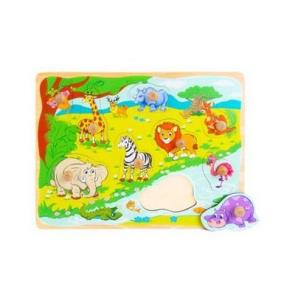 Opakowanie Układanka z pinezkami Zwierzęta dzikie 9