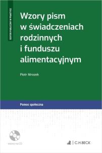 Okładka książki Wzory pism w świadczeniach rodzinnych i funduszu alimentacyjnym