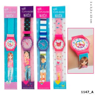 Opakowanie ZEGAREK NA RĘKĘ SILIKONOWY TOP MODEL NIEBIESKI W GWIAZDKI 1147A1