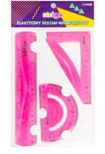 Opakowanie Zestaw geometryczny elastyczny różowy STRIGO