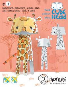Okładka książki ŻYRAFA CUBE HEAD ZŁÓŻ I POKOLORUJ