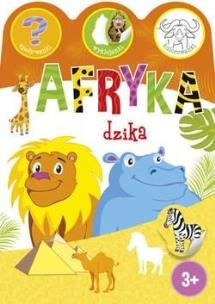 Okładka książki Afryka dzika. Zgadywanki, wyklejanki, kolorowanki