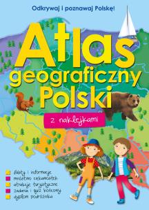 Okładka książki Atlas geograficzny Polski z naklejkami