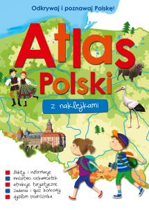 Okładka książki ATLAS POLSKI Z NAKLEJKAMI I PLAKATEM