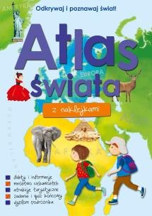 Okładka książki Atlas świata z naklejkami