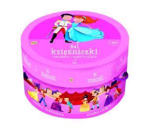 Okładka książki BAL KSIĘŻNICZKI KSIĄŻKA Z PUZZLAMI W PUDEŁKU