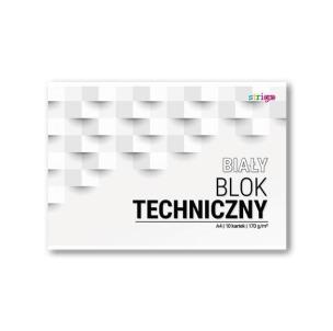 Opakowanie Blok techniczny biały A4/10K (10szt) STRIGO