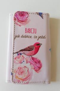 Opakowanie Etui na klucze, Babciu jak dobrze, że jesteś, różowe