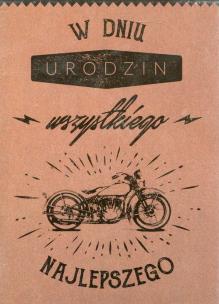 Opakowanie Henry karnet B6 Retro Urodziny Motor