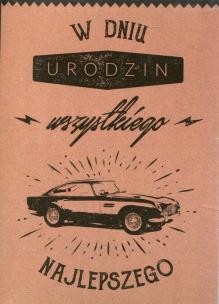 Opakowanie Henry karnet B6 Retro Urodziny Samochód