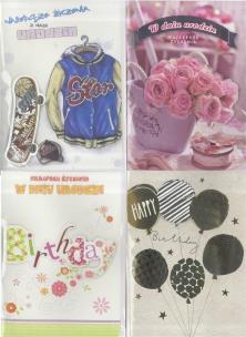 Opakowanie Karnet A5 grający Urodziny MIX AVANTI