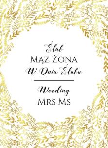 Opakowanie Karnet B6 Ślub - Złoty