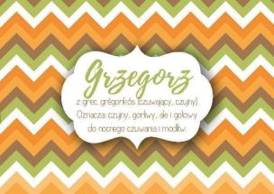 Opakowanie Magnes Imiona - Grzegorz