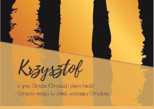Opakowanie Magnes Imiona - Krzysztof