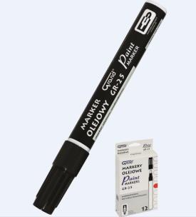 Opakowanie Marker olejowy GR-25 czarny (12szt) GRAND