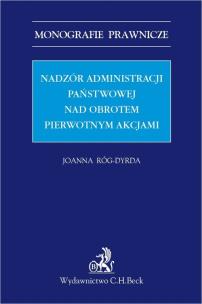 Okładka książki Nadzór administracji państwowej nad obrotem pierwotnym akcjami