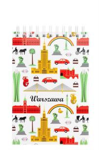 Opakowanie Notes A6 - mały Warszawa symbole FOLKSTAR