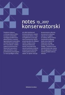 Okładka książki Notes Konserwatorski Tom 19