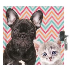 Opakowanie Pamiętnik z kłódką Dog & Cat