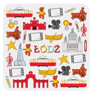 Opakowanie Podkładka korkowa FOLK - Łódź symbole