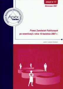 Okładka książki Prawo Zamówień Publicznych po nowelizacji z dnia 13 kwietnia 2007 17/2007
