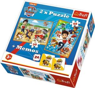 Opakowanie Puzzle 2w1 + memos Psi patrol na ratunek TREFL