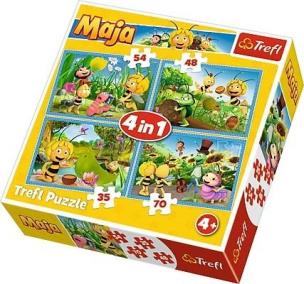 Opakowanie Puzzle 4w1 Przygody Pszczółki Mai TREFL