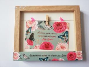 Opakowanie Ramka na zdjęcie z Led, Troskliwa, mądra, urocza, wyrozumiała, niezwykła - Moja Babcia, morska