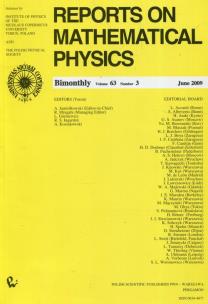 Opakowanie Reports on Mathematical Physics 79/3 2009
