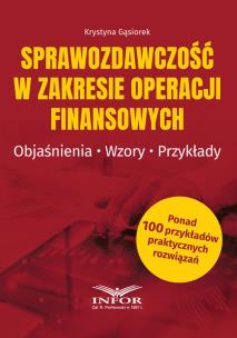 Okładka książki Sprawozdawczość w zakresie operacji finansowych.
