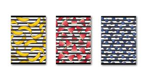 Opakowanie Zeszyt Owocowe paski A5/32K linie (10szt) STRIGO