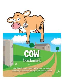 Opakowanie Zwierzęca zakładka do książki - Cow - Krowa