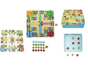 Opakowanie Drewniana gra chińczyk / kółko i krzyżyk