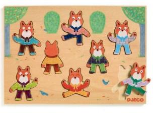 Opakowanie Drewniane puzzle - Dopasuj Liska