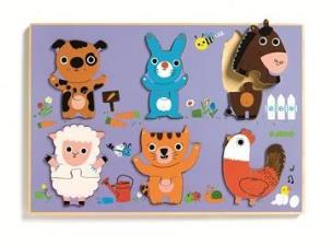 Opakowanie Drewniane puzzle - Farma