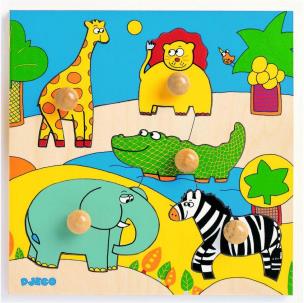 Opakowanie Drewniane puzzle - Zwierzątka Safari