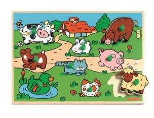 Opakowanie Drewniane puzzle - Zwierzęta na wsi