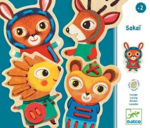 Opakowanie Drewniane zwierzaki do przewlekania - Sakai