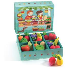 Opakowanie Drewniany zestaw - Stragan z warzywami i owocami