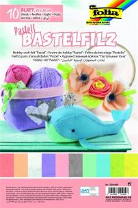 Opakowanie Filc dekoracyjny pastel 10 kolorów FOLIA PAPER