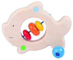 Opakowanie Grzechotka gryzak drewniany rybka