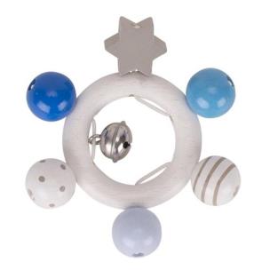 Opakowanie Grzechotka gwiazdka - niebieski, szary, biały