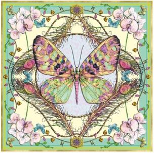 Opakowanie Karnet kwadrat z kopertą Butterfly & Orchids