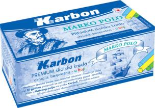 Opakowanie Kreda kolorowa Premium Marco Polo 100 sztuk KARBON