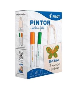 Opakowanie Marker Pintor zestaw pomarańcz/ziel + torba PILOT
