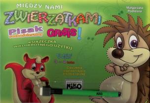 Okładka książki Między nami zwierzątkami 3-4 lata + pisak