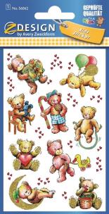 Opakowanie Naklejki brokatowe - Misie