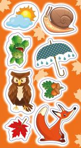 Opakowanie Naklejki Jesień