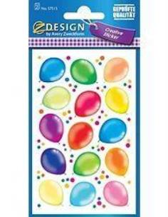 Opakowanie Naklejki papierowe - balony