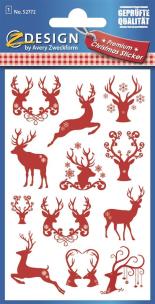 Opakowanie Naklejki Świąteczne - Renifery